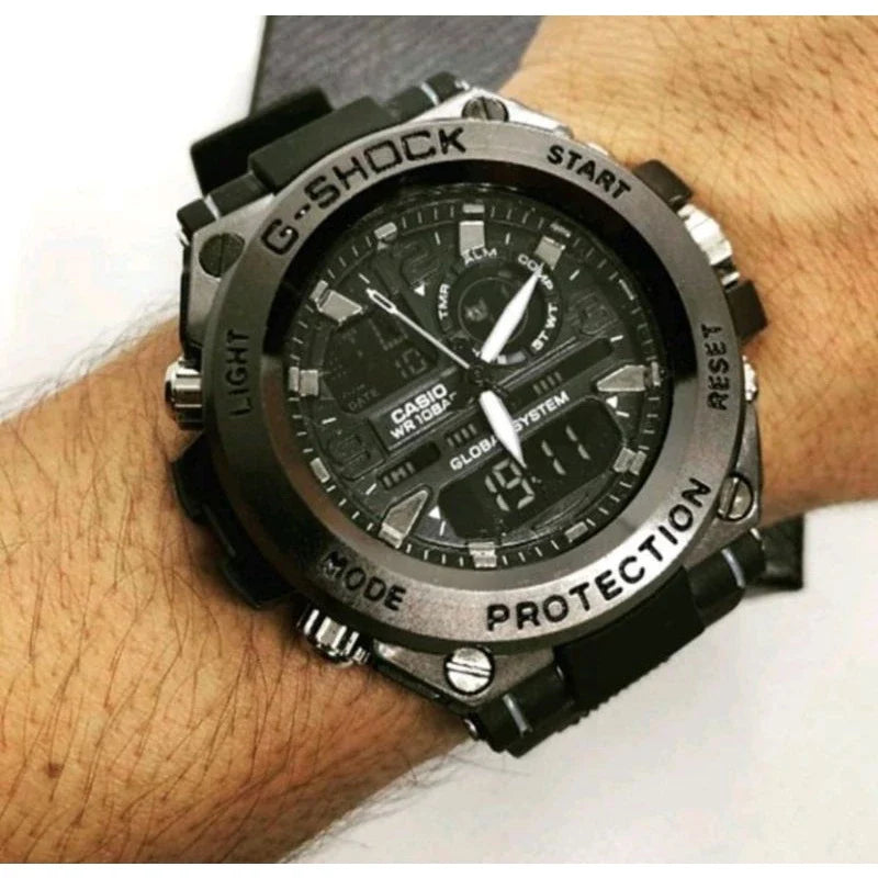 Relógio Esportivo Militar Anti-Shockk À Prova D' Água- Prata PROMOÇÃO
